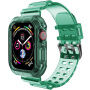 Odolné puzdro s transparentným remienkom pre Apple Watch 41mm / 40mm / 38mm - zelené