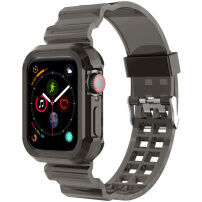 Odolné púzdro s transparentným remienkom pre Apple Watch 46mm - šedé