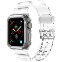 Odolné puzdro s transparentným remienkom pre Apple Watch 46mm - číre