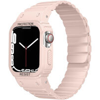 Odolné silikónové puzdro s magnetickým remienkom na Apple Watch 41 mm / 40 mm - ružové