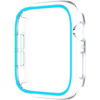xDfind transparentné púzdro so svietiacim rámčekom pre Apple Watch 44mm - modré