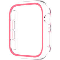 xDfind transparentné púzdro so svietiacim rámčekom pre Apple Watch 45mm - ružové