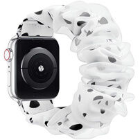 xDfind remienok v štýle gumičky s bodkami pre Apple Watch Ultra 49mm / 46mm / 45mm / 44mm / 42mm - biely