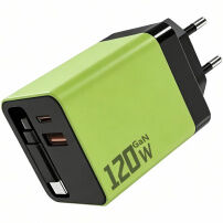 Sada adaptéra s portmi USB-C / USB-A a výsuvného kábla USB-C - 120W - zelená
