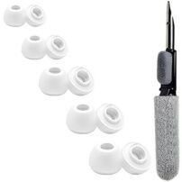 XDcase náhradné silikónové štuple s čistiacou tyčinkou pre AirPods Pro 3 - XXS/XS/S/M/L - biele