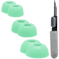 XDcase náhradné penové štuple s čistiacou tyčinkou pre AirPods Pro 1 / 2 - S/M/L - zelené