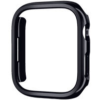 Pokovené ochranné puzdro pre Apple Watch 45 mm - čierne