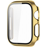 Pokovené ochranné puzdro s tvrdeným sklom pre Apple Watch 41 mm - zlaté