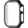 Metalické púzdro posiate kamienkami pre Apple Watch 40mm - čierne