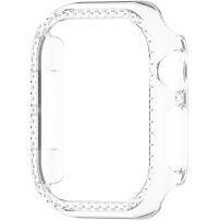 Lesklé púzdro posiate kamienkami pre Apple Watch 41mm - číre
