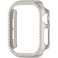 Metalické púzdro posiate kamienkami pre Apple Watch 42mm (Series 10 / 11) - starlight