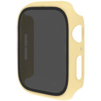 Matné púzdro s tvrdeným Anti-Spy sklom pre Apple Watch 40mm - žlté