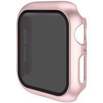 Metalické púzdro s tvrdeným Anti-Spy sklom pre Apple Watch 40mm - ružové