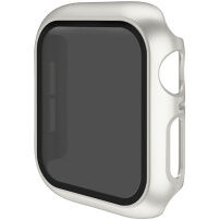Metalické púzdro s tvrdeným Anti-Spy sklom pre Apple Watch 44mm - starlight