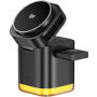 JJT-C53 Qi2 4v1 magnetický bezdrôtový stojan s lampou a USB-C káblom pre iPhone / Apple Watch / AirPods - 30W - čierny