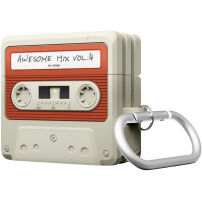ELAGO Cassette Tape obal s karabínou v štýle kazety pre AirPods 4 / 5 - béžový