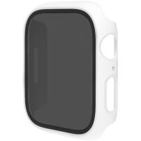 Matné púzdro s tvrdeným Anti-Spy sklom pre Apple Watch 45mm - biele