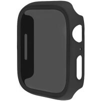 Matné púzdro s tvrdeným Anti-Spy sklom pre Apple Watch 45mm - čierne