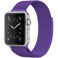 Kovový remienok milánsky ťah pre Apple Watch 42mm / 41mm / 40mm / 38mm - fialový
