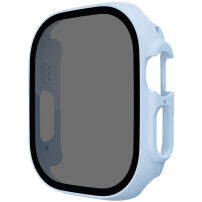 Matné púzdro s tvrdeným Anti-Spy sklom pre Apple Watch Ultra 49mm - modré