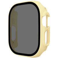 Matné púzdro s tvrdeným Anti-Spy sklom pre Apple Watch Ultra 49mm - žlté