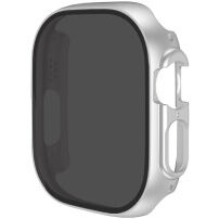 Metalické púzdro s tvrdeným Anti-Spy sklom pre Apple Watch Ultra 49mm - strieborné
