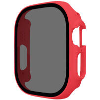 Matné púzdro s tvrdeným Anti-Spy sklom pre Apple Watch Ultra 49mm - červené