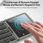 Yesido KB49 skladacia bezdrôtová Bluetooth klávesnica s touchpadom a stojanom - tmavo sivá