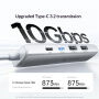 UGREEN U601 5v1 hub - HDMI / 2x USB-C / 2x USB-A na USB-C - strieborný