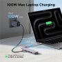 UGREEN U601 5v1 hub - HDMI / 2x USB-C / 2x USB-A na USB-C - strieborný