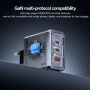 Yesido YC101 GaN rýchlonabíjací adaptér s portmi 2x USB-C / USB-A - 65W - tmavo sivý