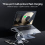 Yesido YC101 GaN rýchlonabíjací adaptér s portmi 2x USB-C / USB-A - 65W - tmavo sivý