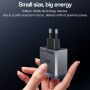 Yesido YC101 GaN rýchlonabíjací adaptér s portmi 2x USB-C / USB-A - 65W - tmavo sivý