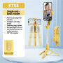 KT08 Bluetooth selfie tyč s tripodom a Gimbal stabilizátorom pre iPhone - žltá