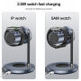 Yesido DS40 Qi2 3v1 magnetický bezdrôtový stojan pre iPhone / Apple Watch / AirPods - 25W - sivý