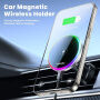 Toocki S20 magnetický držiak do auta do ventilačnej mriežky s bezdrôtovým nabíjaním pre iPhone - strieborný