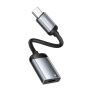 ESSAGER audio a nabíjacia redukcia - Lightning na USB-C - sivá