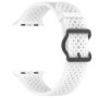 xDfind dierovaný silikónový remienok pre Apple Watch 42mm / 41mm / 40mm / 38mm - biely