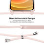 Silikónový kryt so šnúrkou pre iPhone 12 - staroružový