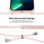 Silikónový kryt so šnúrkou pre iPhone 13 Pro Max - staroružový