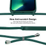 Silikónový kryt so šnúrkou pre iPhone 13 Pro Max - petrolejový