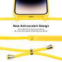 Silikónový kryt so šnúrkou pre iPhone 16 - žltý