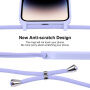 Silikónový kryt so šnúrkou pre iPhone 16 Pro - svetlo fialový