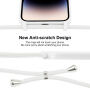 Silikónový kryt so šnúrkou pre iPhone 16 Pro Max - biely