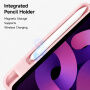 XDcase púzdro s origami stojanom a priestorom na Apple Pencil pre iPad Air 13" (2024-2026) / Pro 12,9" (2018-2022) - ružové