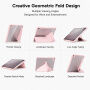 XDcase púzdro s origami stojanom a priestorom na Apple Pencil pre iPad Air 13" (2024-2026) / Pro 12,9" (2018-2022) - ružové