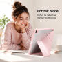 XDcase púzdro s origami stojanom a priestorom na Apple Pencil pre iPad Air 13" (2024-2026) / Pro 12,9" (2018-2022) - ružové