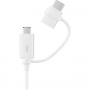 Originálny Samsung dátový a&nbsp;nabíjací kábel USB-A / USB-C / micro USB - 1,5 m - biely