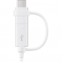 Originálny Samsung dátový a&nbsp;nabíjací kábel USB-A / USB-C / micro USB - 1,5 m - biely