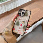 Transparentný kryt so vzorom vianočných perníčkov pre iPhone 15 - hnedý
